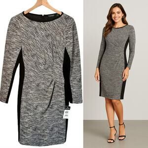 RALPH LAUREN NWT Elegant Cinch Waist Black & White Dress –  Size 8